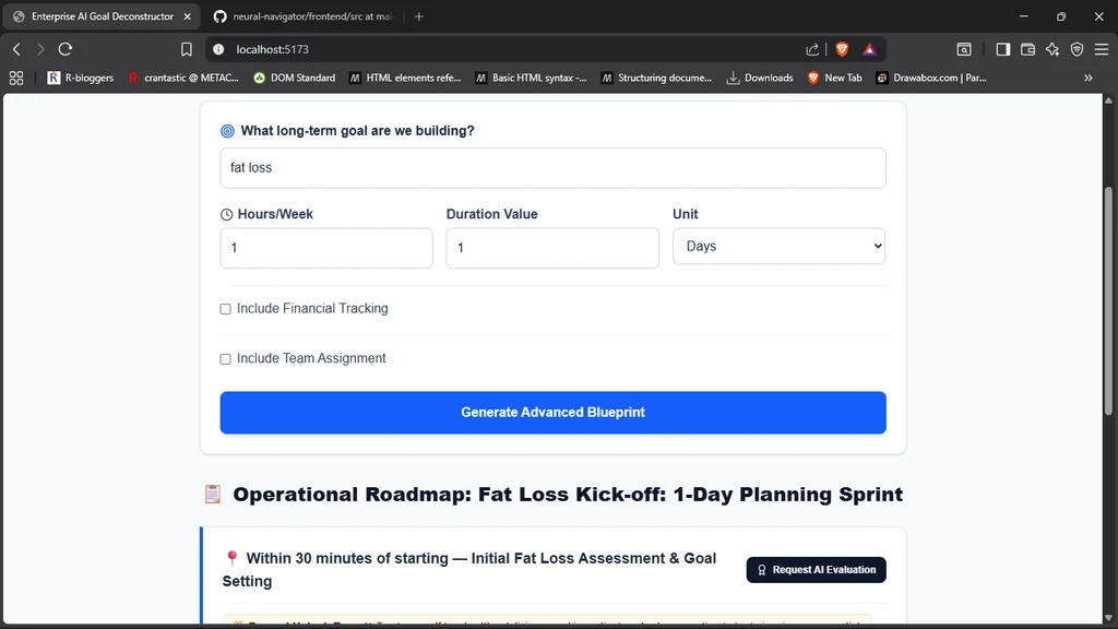 Enterprise AI Goal Deconstructor screenshot